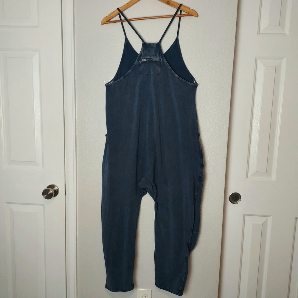 Free People Movement Hot Shot Onesie Overalls Blue Size Small - Picture 7 of 15